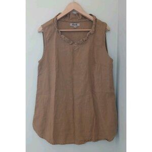 Flax 100% Linen Sleeveless Tunic Top